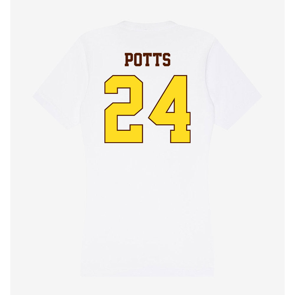 Western Michigan - NCAA Softball : Hannah Potts - Women's V-Neck T-Shirt-1