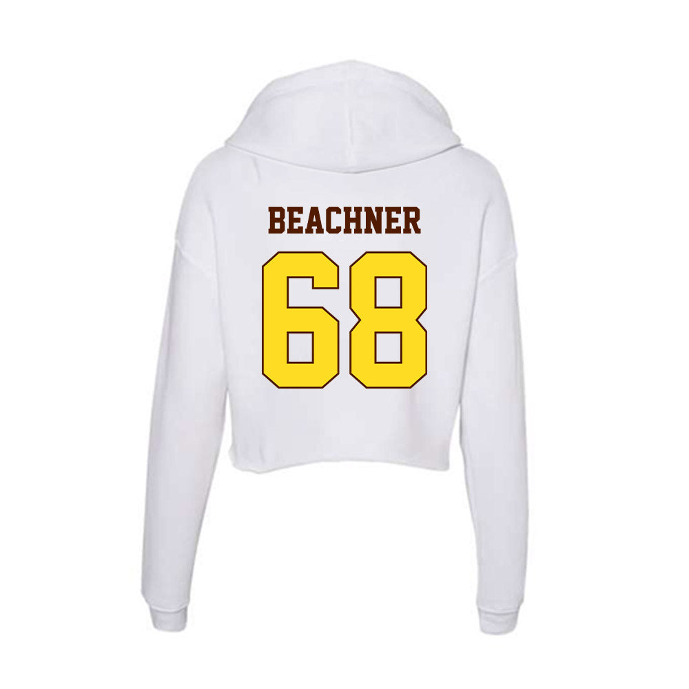 Western Michigan - NCAA Football : Gavin Beachner - Women's Crop Fleece Hooded Sweatshirt-1
