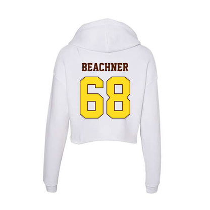 Western Michigan - NCAA Football : Gavin Beachner - Women's Crop Fleece Hooded Sweatshirt-1