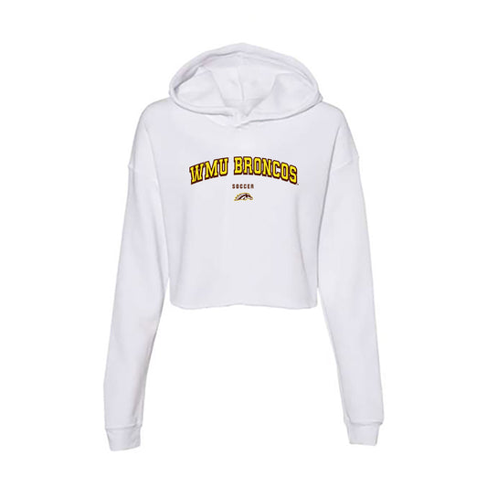Western Michigan - NCAA Men's Soccer : Alex Rosin - Women's Crop Fleece Hooded Sweatshirt-0