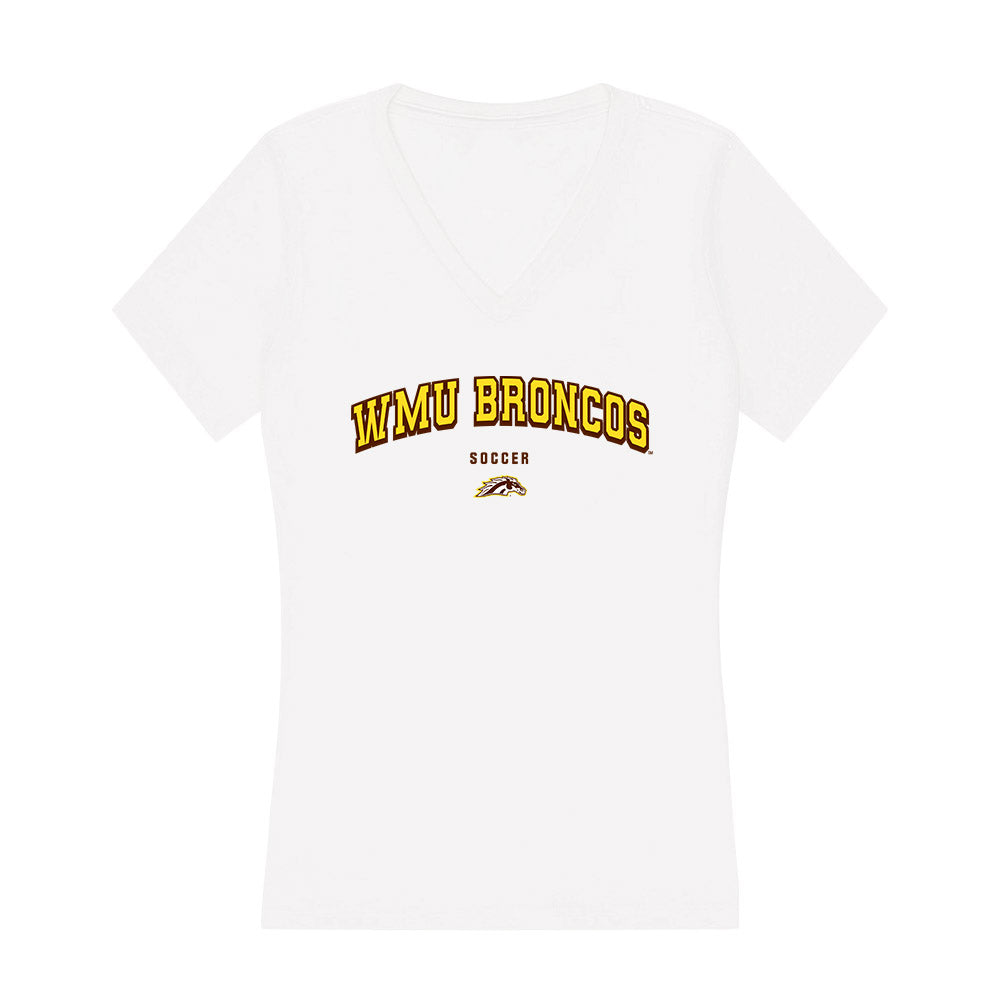 Western Michigan - NCAA Men's Soccer : Joshua Veychek - Women's V-Neck T-Shirt-0