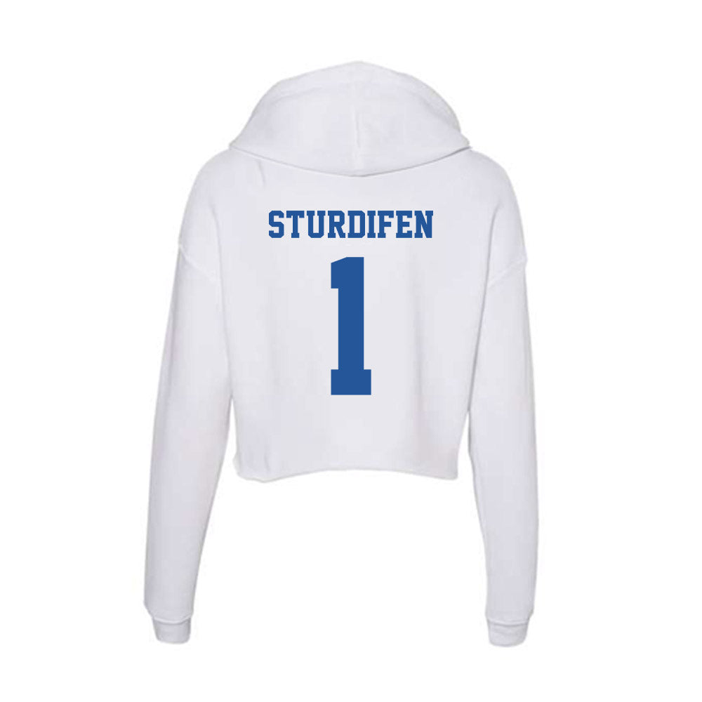Hampton - NCAA Football : Cam Sturdifen - Women's Crop Fleece Hooded Sweatshirt-1