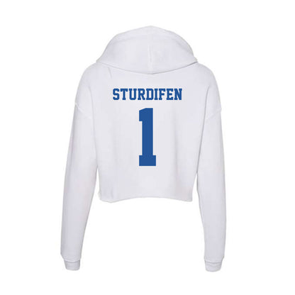Hampton - NCAA Football : Cam Sturdifen - Women's Crop Fleece Hooded Sweatshirt-1