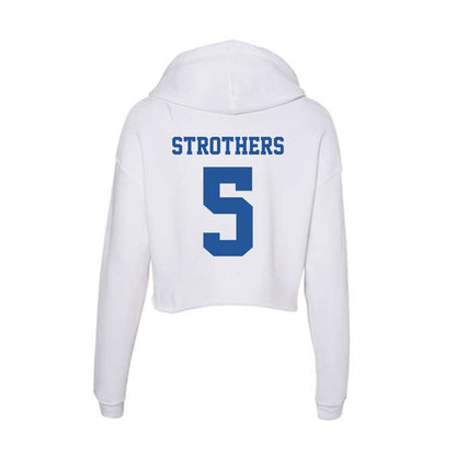 Hampton - NCAA Men's Basketball : Etienne Strothers - Women's Crop Fleece Hoodie-1