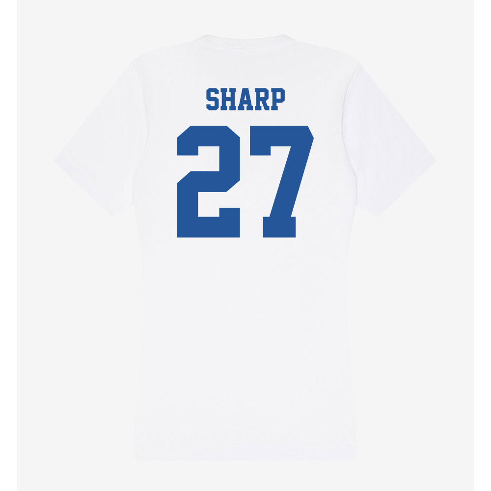 Hampton - NCAA Football : Larrell Sharp - Women's V-Neck T-Shirt-1