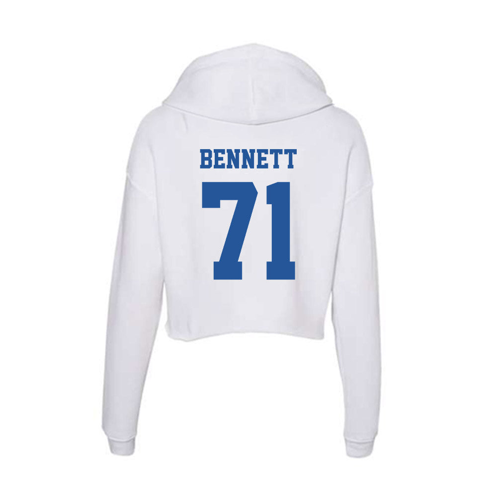 Hampton - NCAA Football : Gavin Bennett - Women's Crop Fleece Hooded Sweatshirt-1