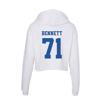 Hampton - NCAA Football : Gavin Bennett - Women's Crop Fleece Hooded Sweatshirt-1