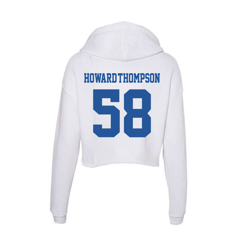 Hampton - NCAA Football : Tyher Howard-Thompson - Women's Crop Fleece Hoodie-1