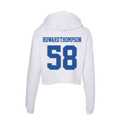 Hampton - NCAA Football : Tyher Howard-Thompson - Women's Crop Fleece Hoodie-1