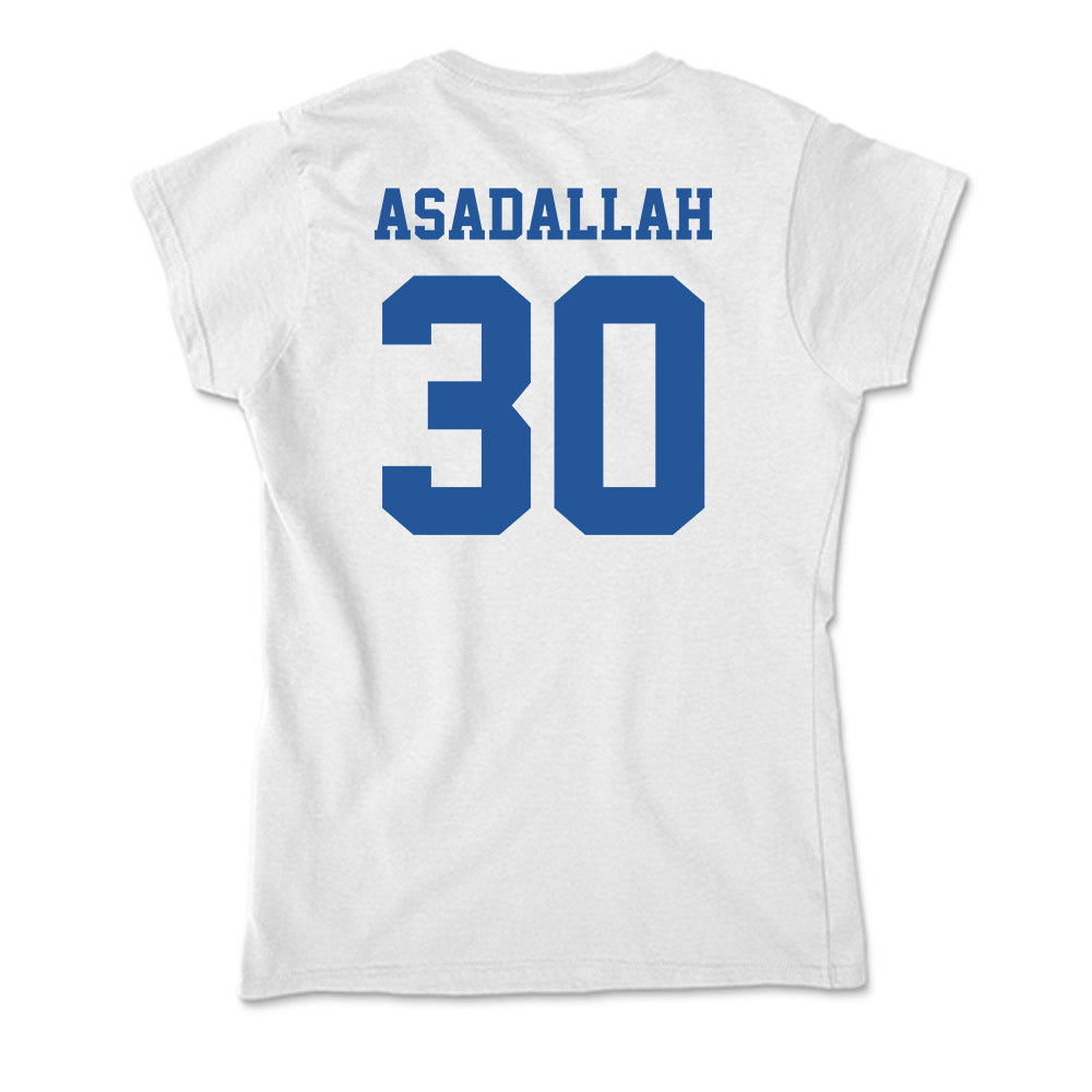 Hampton - NCAA Men's Basketball : Hamza Asadallah - Soft Style Women’s T-Shirt-1