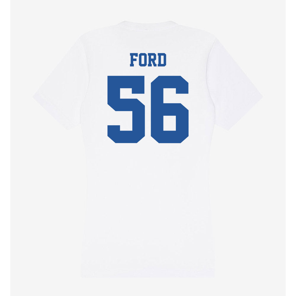 Hampton - NCAA Football : Jackson Ford - Women's V-Neck T-Shirt-1
