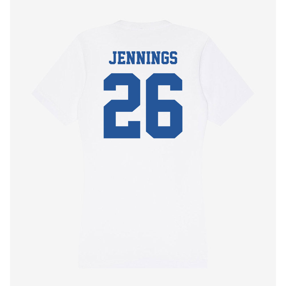 Hampton - NCAA Women's Soccer : Nylah Jennings - Women's V-Neck T-Shirt-1