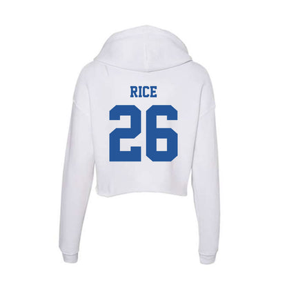 Hampton - NCAA Football : Caden Rice - Women's Crop Fleece Hoodie-1