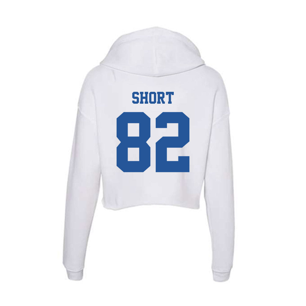 Hampton - NCAA Football : Damon Short - Women's Crop Fleece Hooded Sweatshirt-1