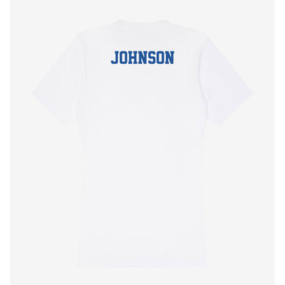Hampton - NCAA Women's Track & Field : Kenidi Johnson - Women's V-Neck T-Shirt-1