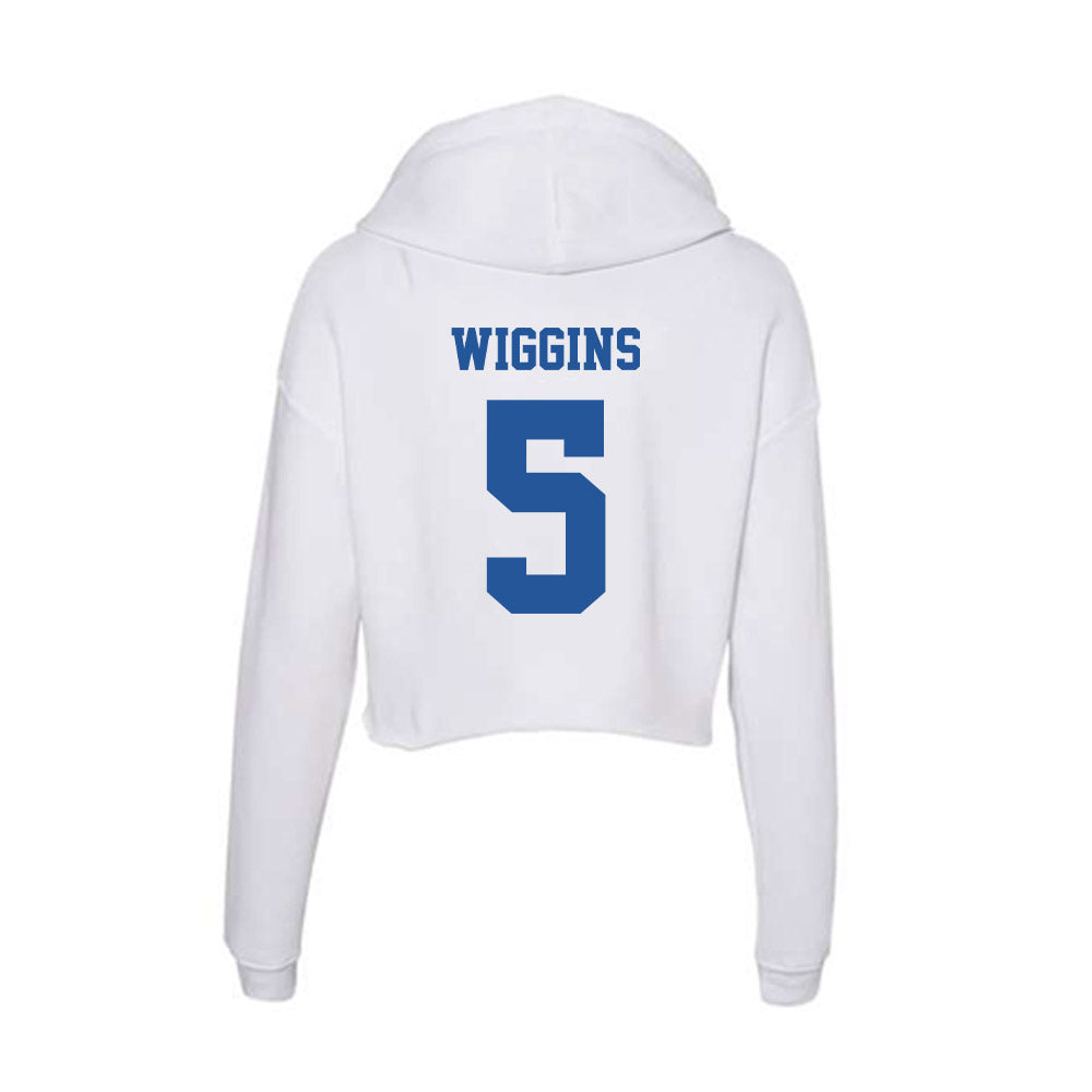 Hampton - NCAA Women's Basketball : Diamond Wiggins - Women's Crop Fleece Hoodie-1