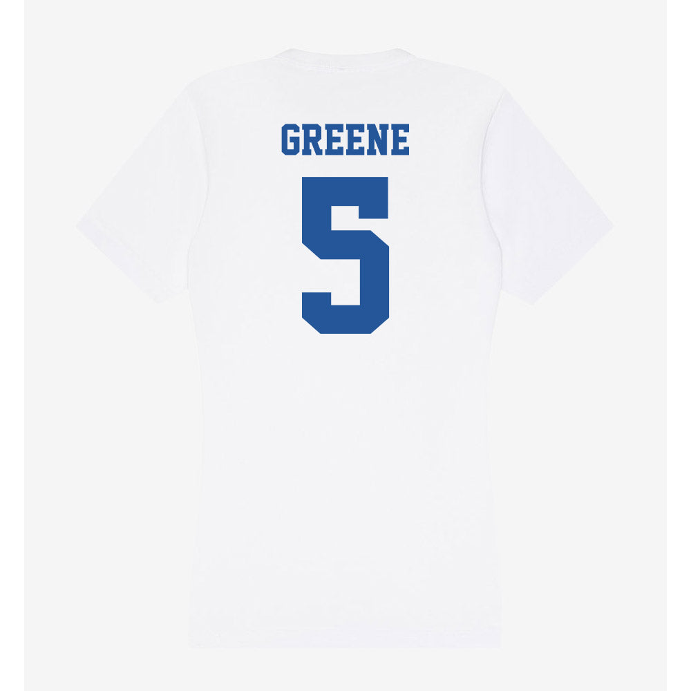 Hampton - NCAA Men's Lacrosse : James Greene - Women's V-Neck T-Shirt-1
