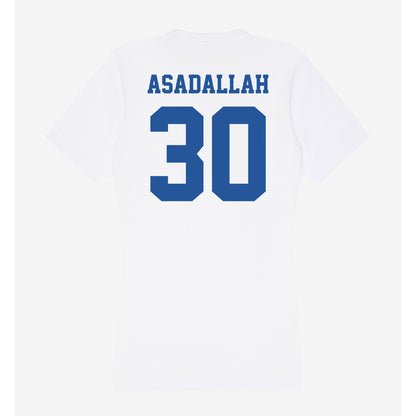 Hampton - NCAA Men's Basketball : Hamza Asadallah - Women's V-Neck T-Shirt-1