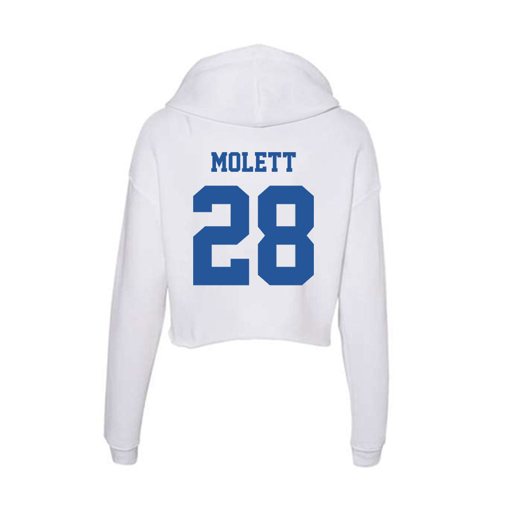 Hampton - NCAA Football : Kyle Molett - Women's Crop Fleece Hooded Sweatshirt-1
