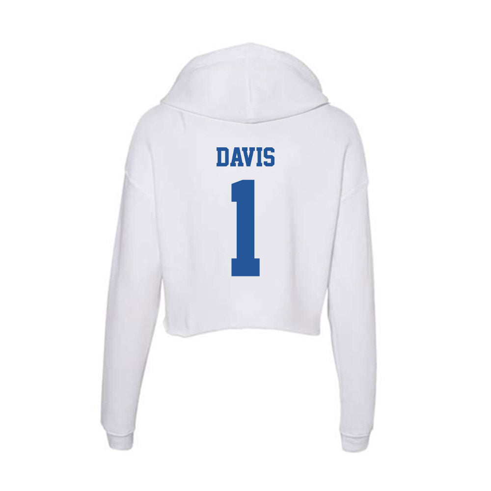 Hampton - NCAA Men's Basketball : Aaron Davis - Women's Crop Fleece Hoodie-1
