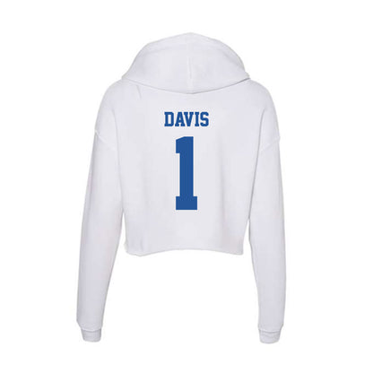 Hampton - NCAA Men's Basketball : Aaron Davis - Women's Crop Fleece Hoodie-1