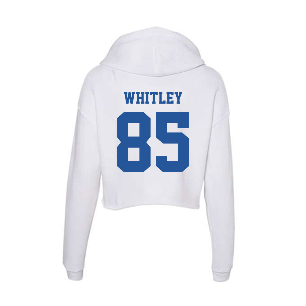 Hampton - NCAA Football : Mason Whitley - Women's Crop Fleece Hoodie-1