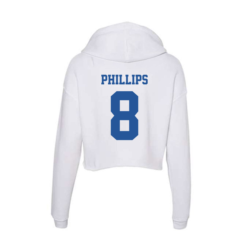 Hampton - NCAA Football : Andre Phillips - Women's Crop Fleece Hoodie-1