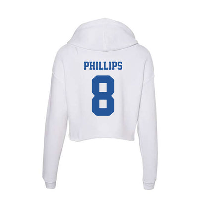 Hampton - NCAA Football : Andre Phillips - Women's Crop Fleece Hoodie-1