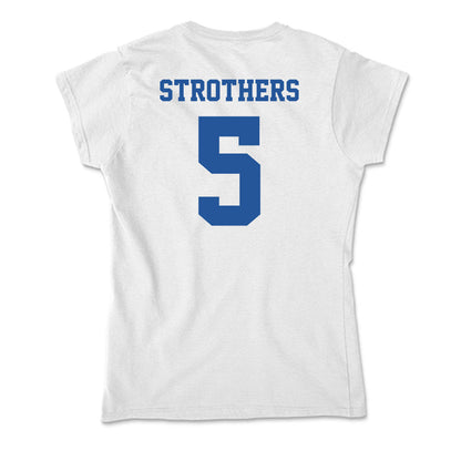 Hampton - NCAA Men's Basketball : Etienne Strothers - Soft Style Women’s T-Shirt-1