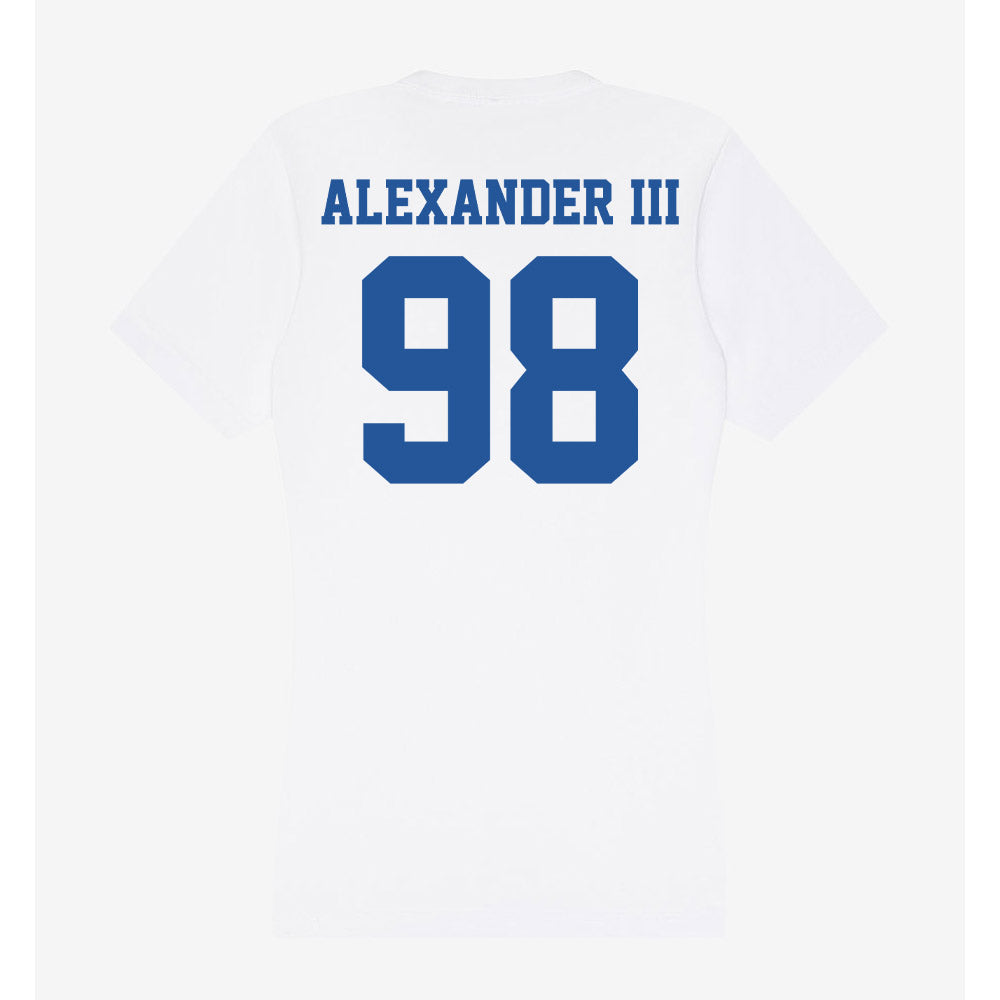 Hampton - NCAA Football : Willis Alexander III - Women's V-Neck T-Shirt-1