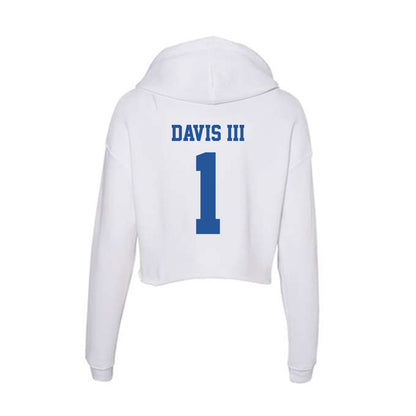Hampton - NCAA Men's Basketball : Aaron Davis III - Women's Crop Fleece Hoodie-1
