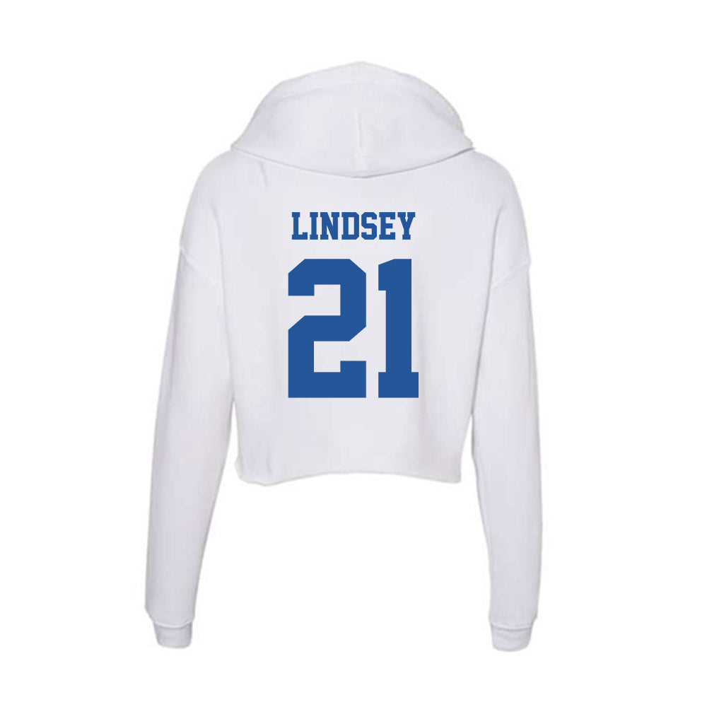 Hampton - NCAA Football : JaSean Lindsey - Women's Crop Fleece Hoodie-1