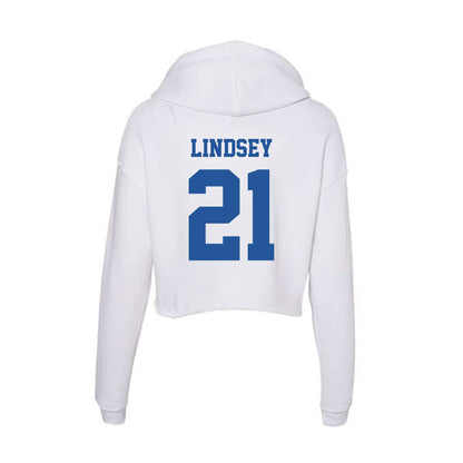 Hampton - NCAA Football : JaSean Lindsey - Women's Crop Fleece Hoodie-1