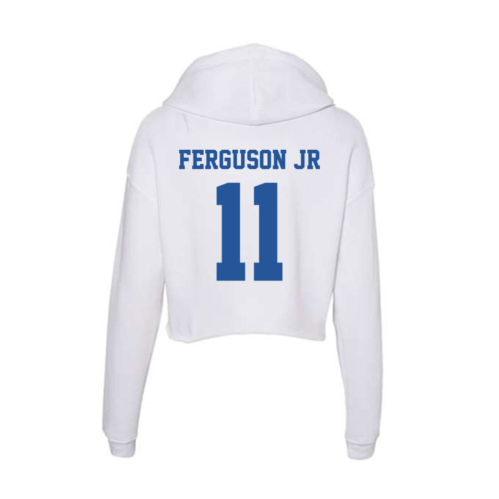Hampton - NCAA Football : Marshawn Ferguson jr - Women's Crop Fleece Hooded Sweatshirt-1