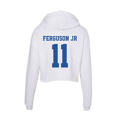 Hampton - NCAA Football : Marshawn Ferguson jr - Women's Crop Fleece Hooded Sweatshirt-1