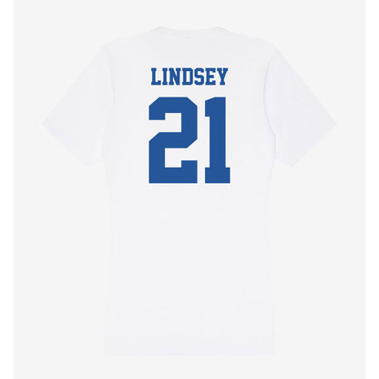 Hampton - NCAA Football : JaSean Lindsey - Women's V-Neck T-Shirt-1
