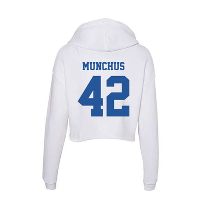 Hampton - NCAA Men's Lacrosse : Dylan Munchus - Women's Crop Fleece Hoodie-1