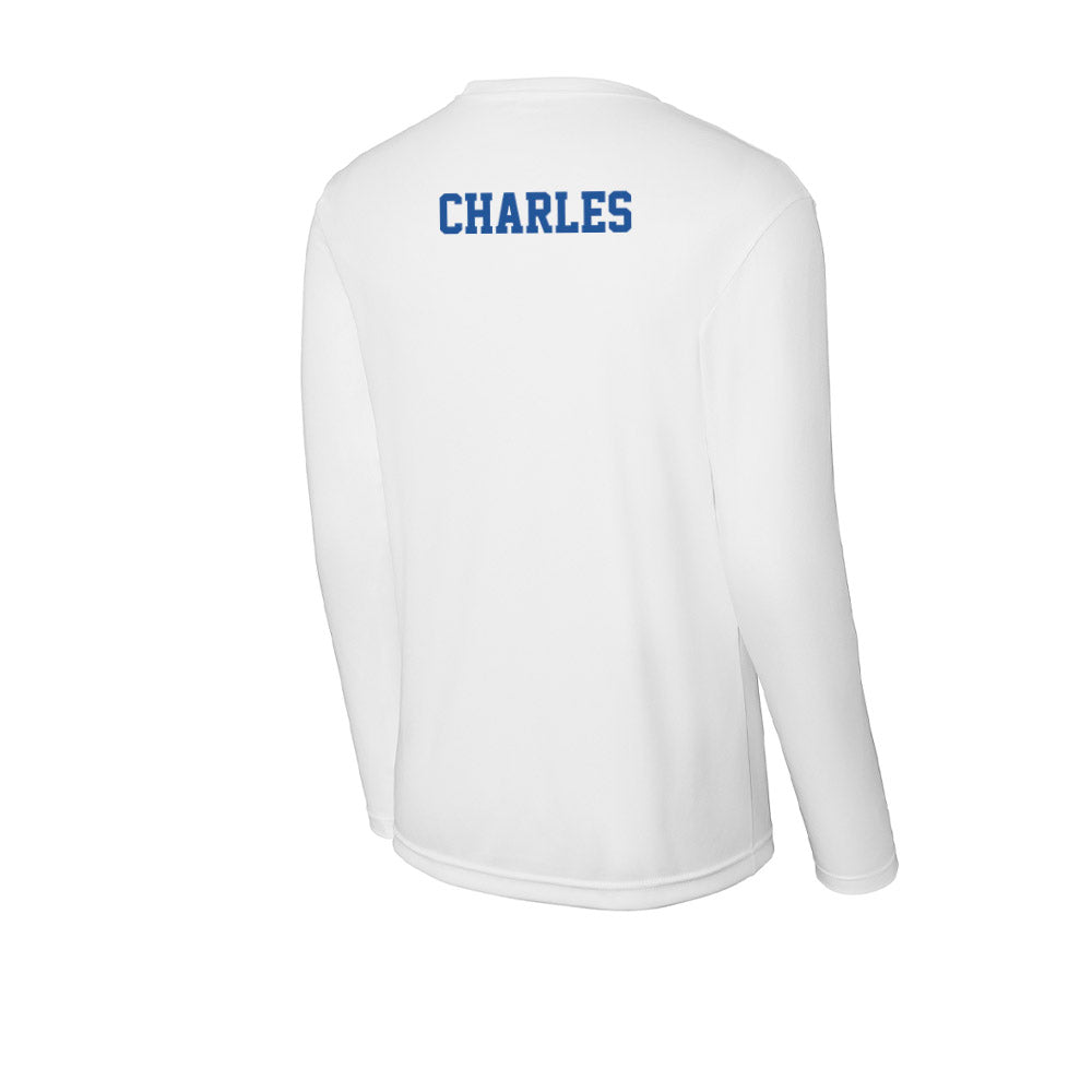 Hampton - NCAA Women's Track & Field : Brianna Charles - Activewear Long Sleeve T-Shirt-1