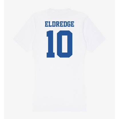 Hampton - NCAA Men's Basketball : Chris Eldredge - Women's V-Neck T-Shirt-1