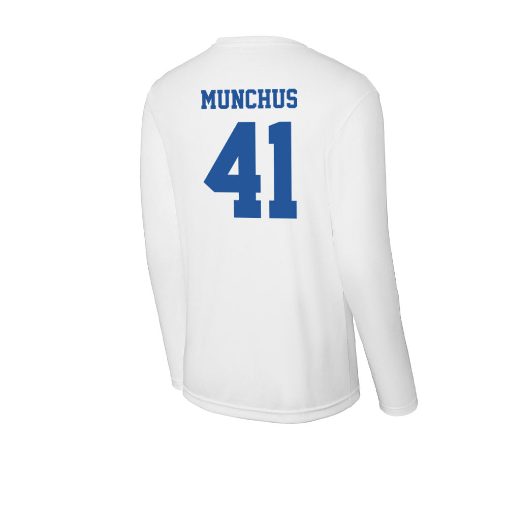 Hampton - NCAA Men's Lacrosse : Davis Munchus - Activewear Long Sleeve T-Shirt-1