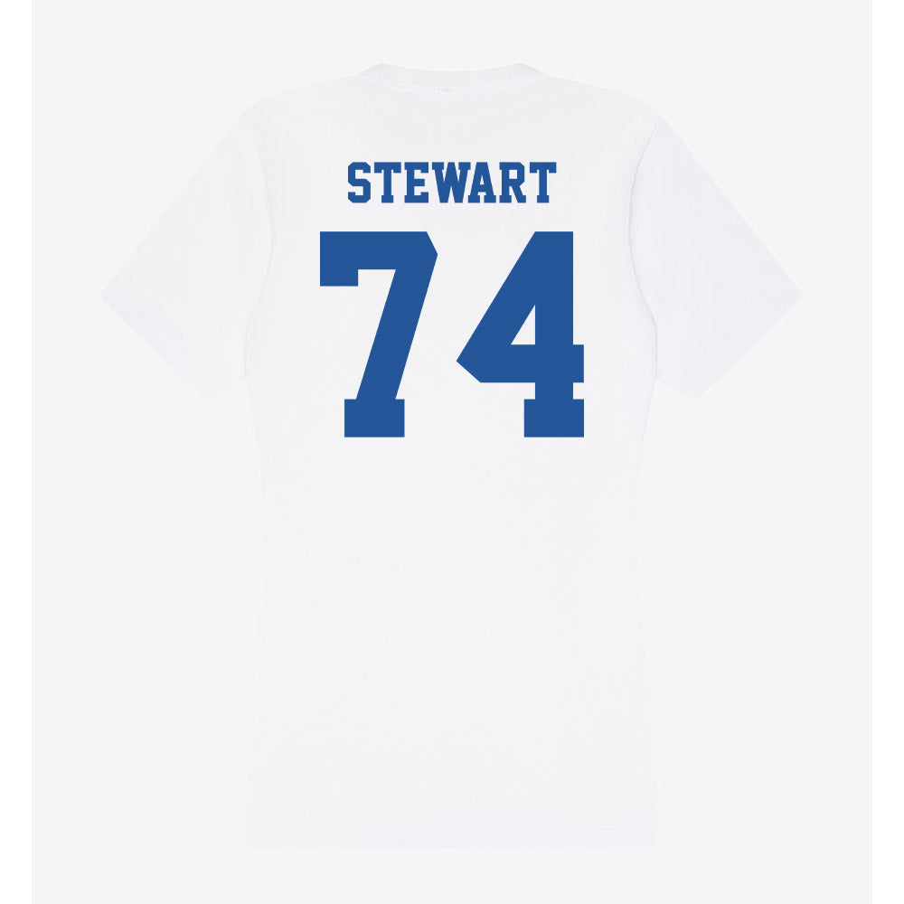 Hampton - NCAA Football : Damaurius Stewart - Women's V-Neck T-Shirt-1