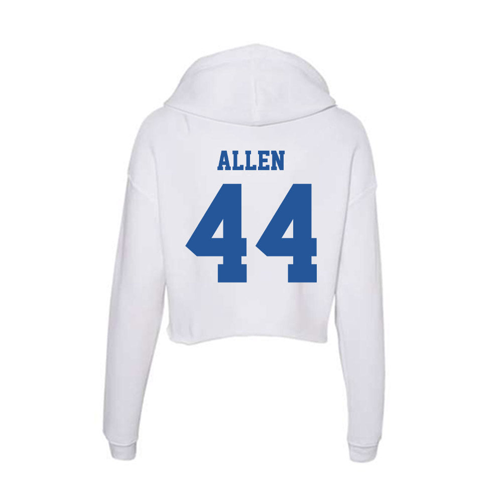 Hampton - NCAA Football : CJ Allen - Women's Crop Fleece Hooded Sweatshirt-1