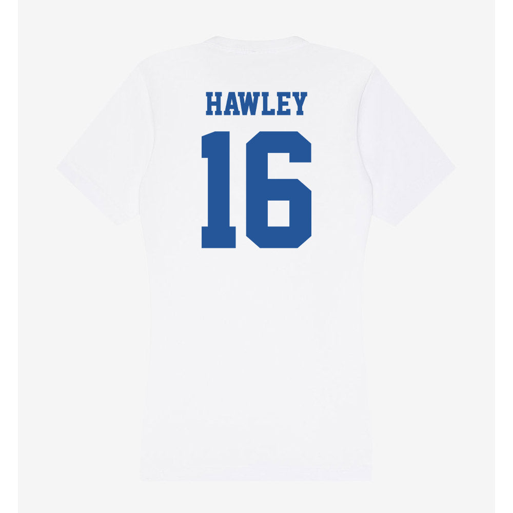 Hampton - NCAA Football : Joshua Hawley - Women's V-Neck T-Shirt-1