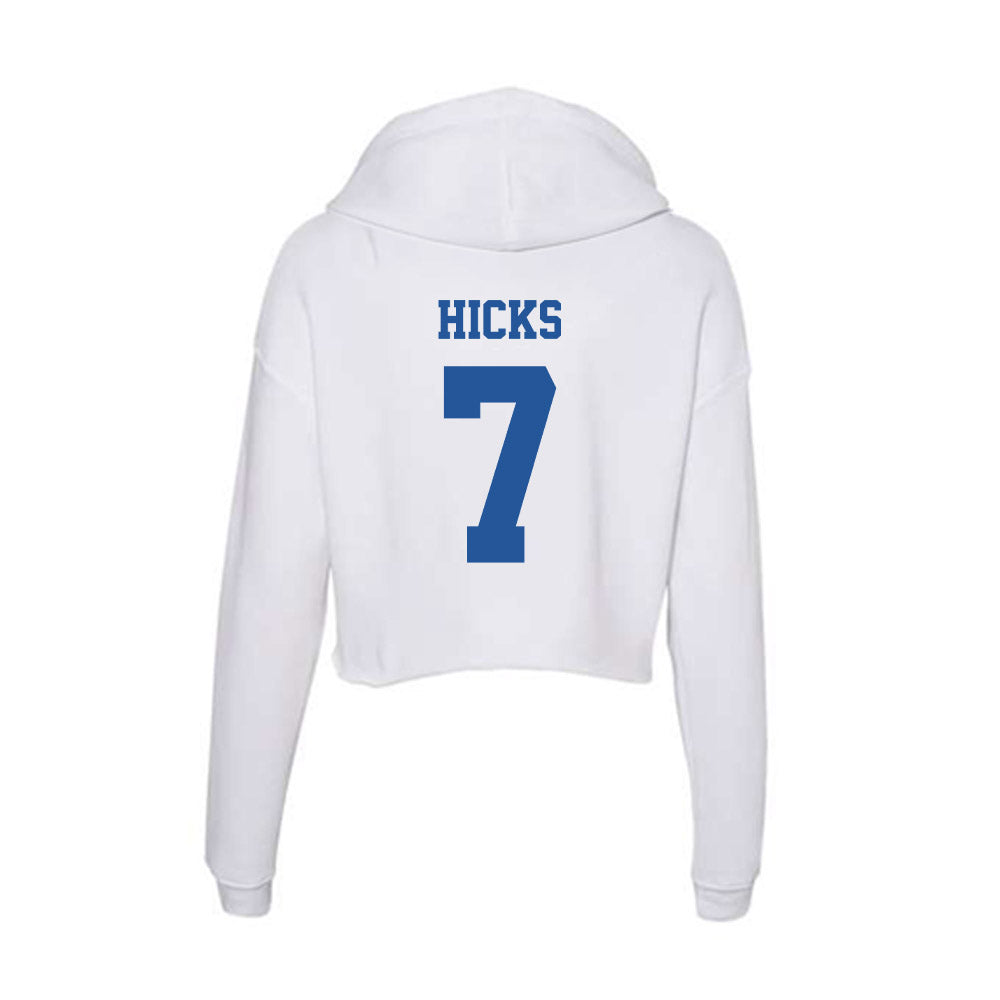 Hampton - NCAA Football : William Hicks - Women's Crop Fleece Hoodie-1