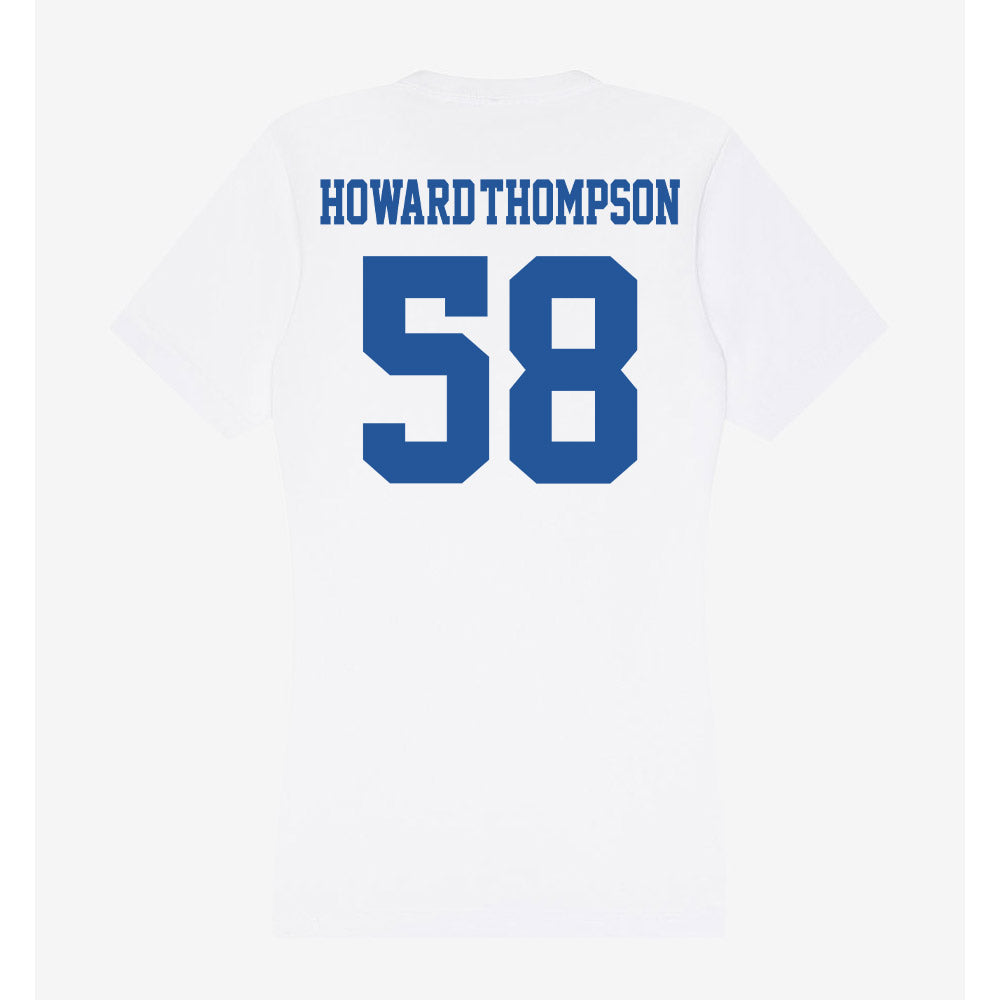 Hampton - NCAA Football : Tyher Howard-Thompson - Women's V-Neck T-Shirt-1