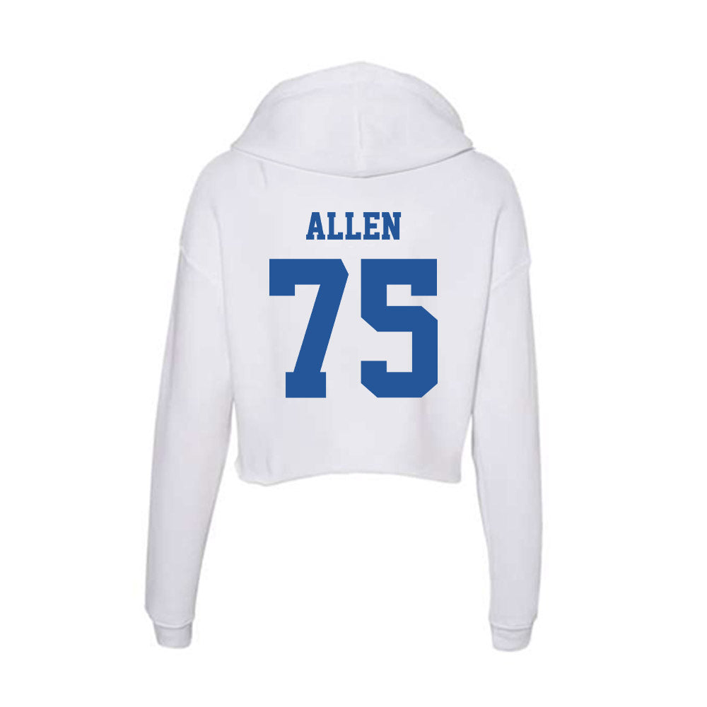 Hampton - NCAA Football : Omari Allen - Women's Crop Fleece Hooded Sweatshirt-1
