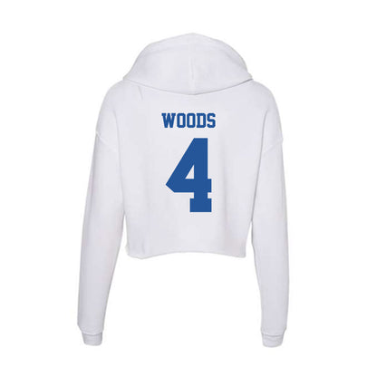 Hampton - NCAA Football : Jalen Woods - Women's Crop Fleece Hoodie-1