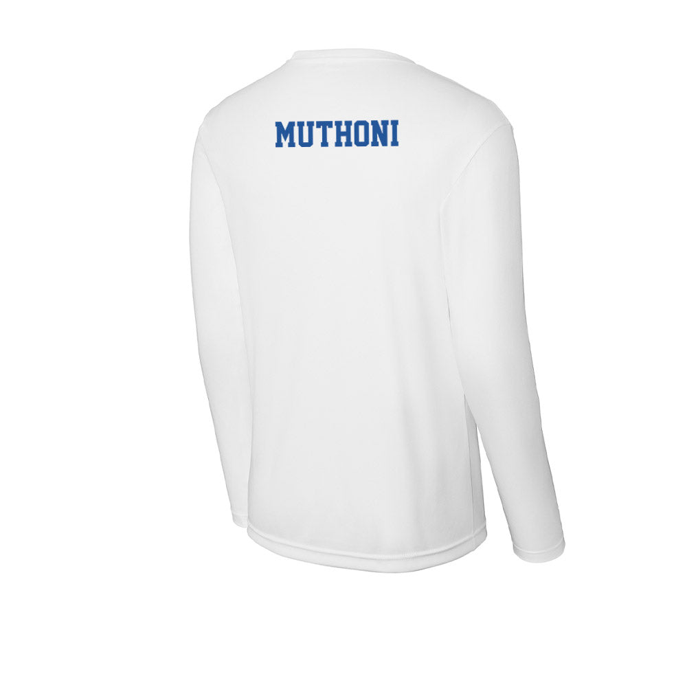 Hampton - NCAA Women's Track & Field : Peninah Muthoni - Activewear Long Sleeve T-Shirt-1