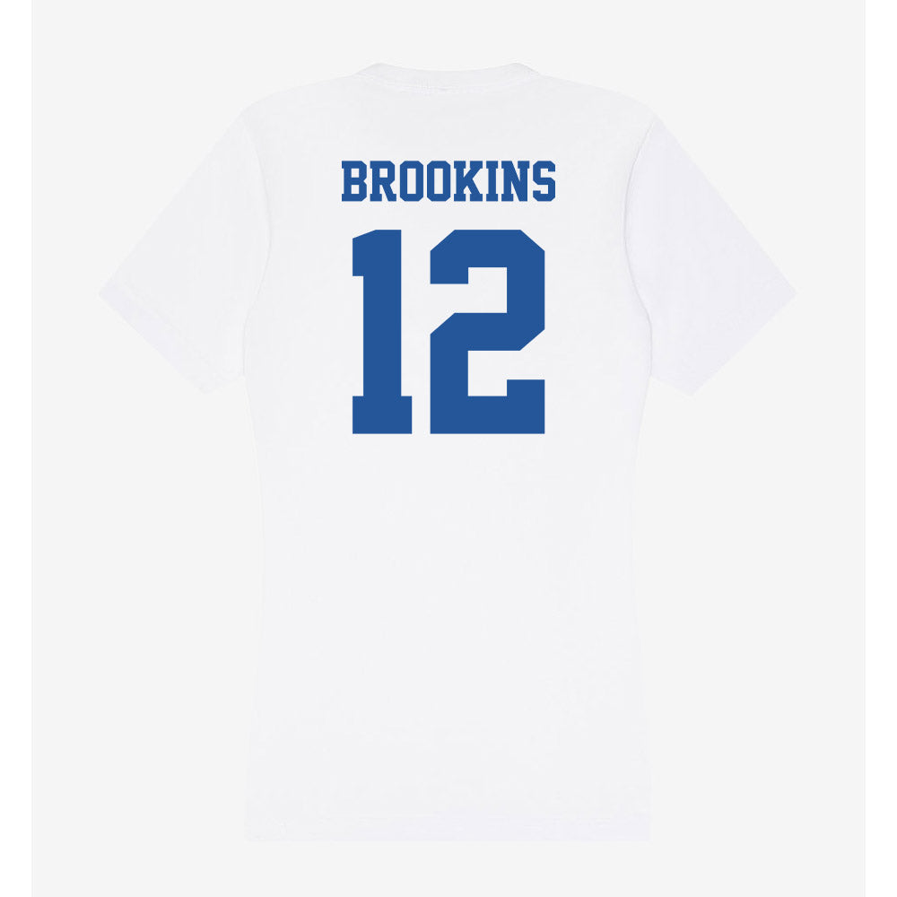 Hampton - NCAA Football : Xavier Brookins - Women's V-Neck T-Shirt-1