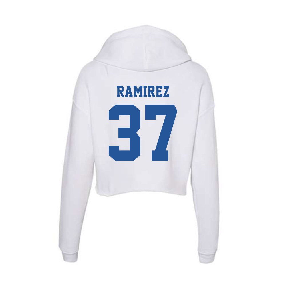 Hampton - NCAA Football : Bryan Ramirez - Women's Crop Fleece Hooded Sweatshirt-1